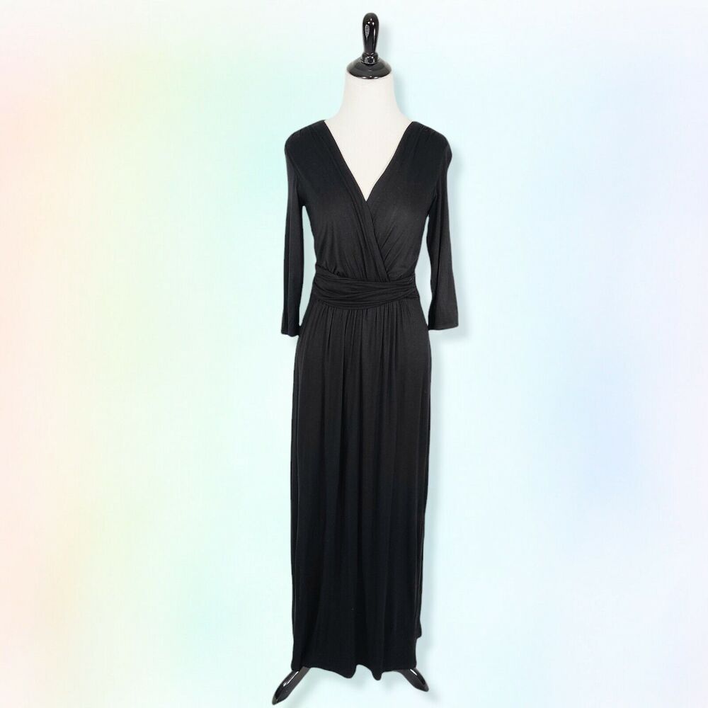 Bailey‎ 44 S Estrada black maxi dress 3/4 sleeves